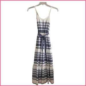 Blue and White Maxi Sundress